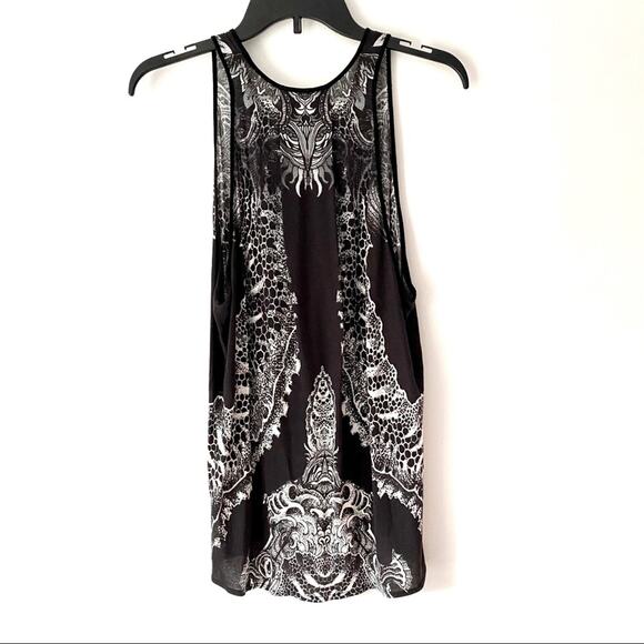 Helmut Lang Black White Print Tank Top small - Picture 5 of 7